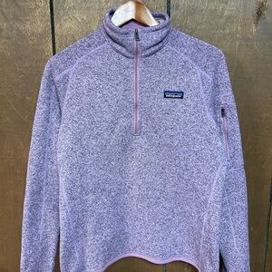Patagonia Purple Better Sweater 1/4 Zip Fleece Pullover Women’s Size L